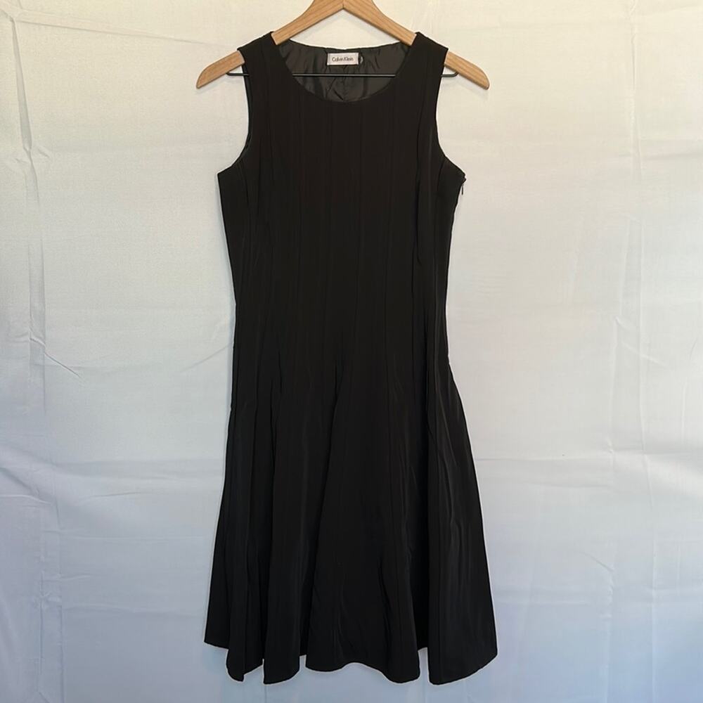 Calvin Klein Fit and Flare A-Line Black Dress